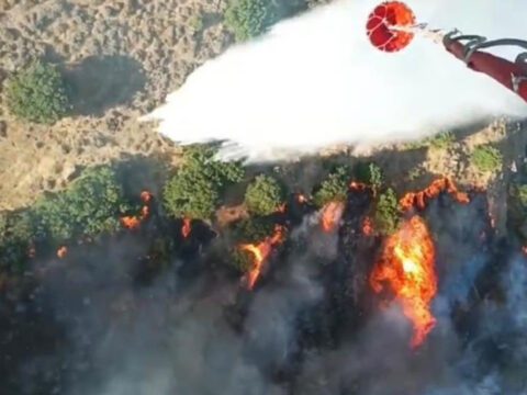 Izmir menemendeki yangina havadan 6 ucakla mudahale ediliyor WJEWBaKK