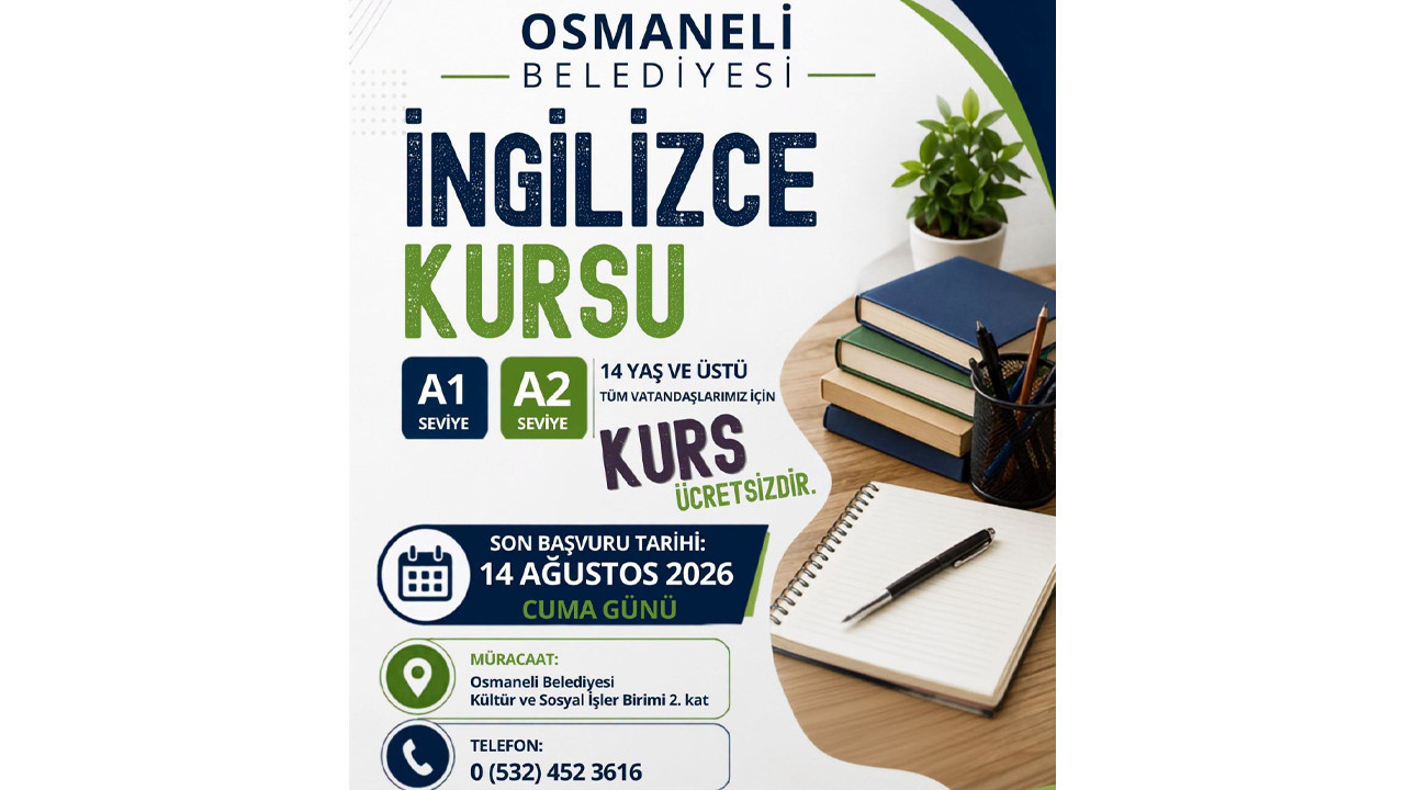 Osmanelinde ingilizce ogrenmek isteyenlere ucretsiz kurs firsati TfBV97Sm